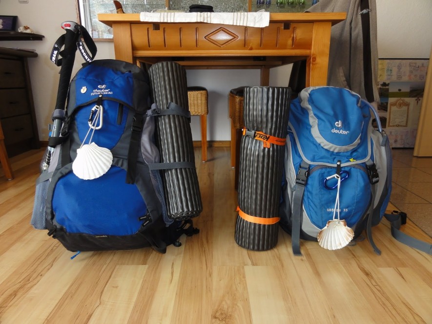 Links meiner, rechts Andreas Rucksack