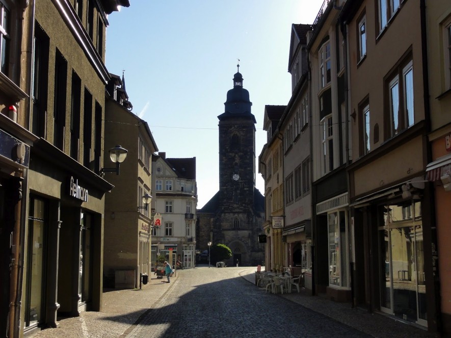 Marktstraße mit Blick zur Margarethenkirche