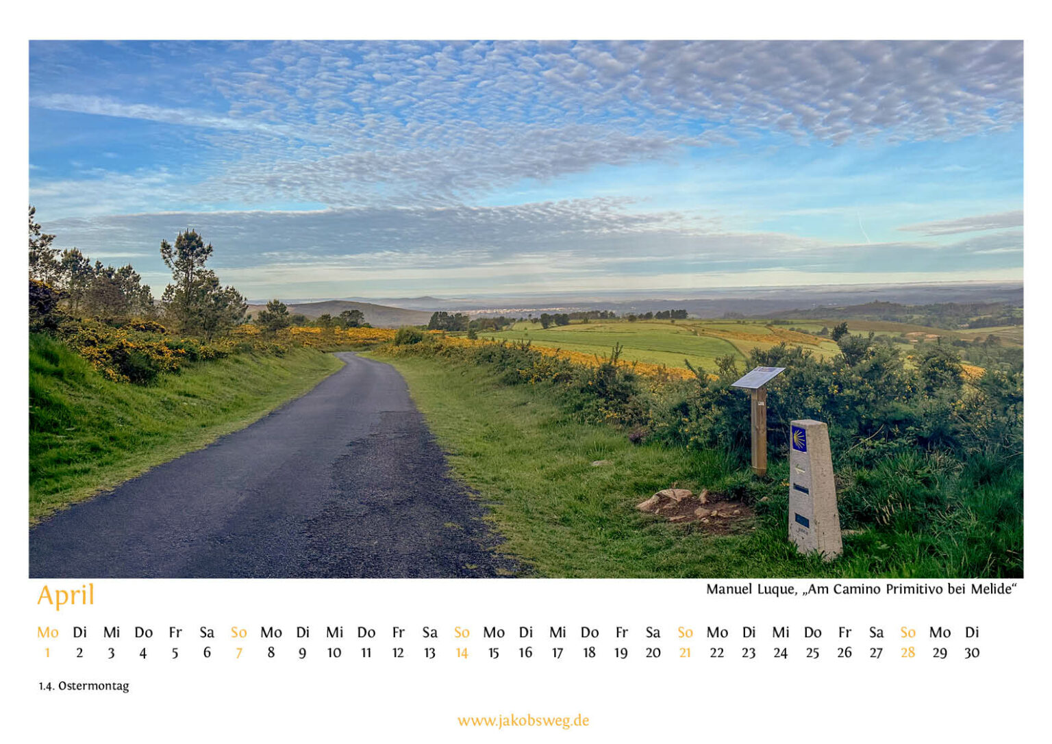 Unser Jakobsweg-Kalender für 2024  Jakobsweg.de